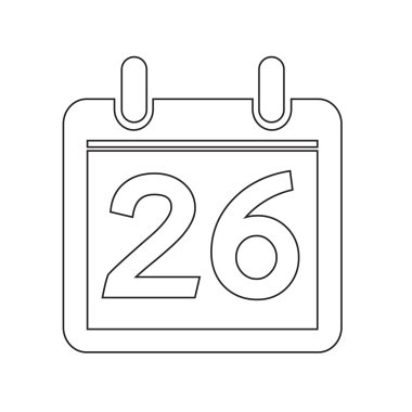 Takvim simgesini illüstrasyon işareti tasarım stili Tarih