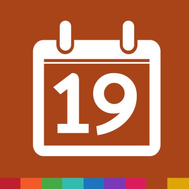 Takvim simgesini illüstrasyon işareti tasarım stili Tarih