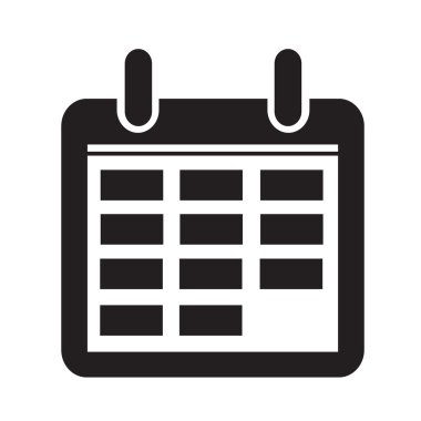 Takvim simgesini illüstrasyon işareti stil tasarım