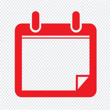 Takvim simgesini illüstrasyon işareti stil tasarım