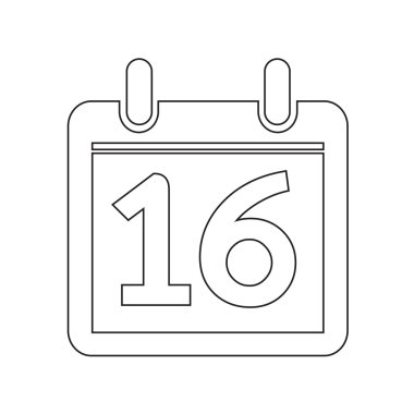 Takvim simgesini illüstrasyon işareti tasarım stili Tarih