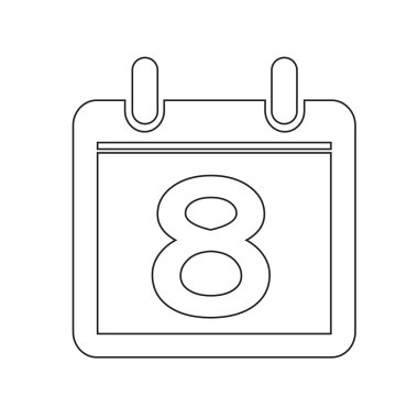 Takvim simgesini illüstrasyon işareti tasarım stili Tarih