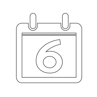 Takvim simgesini illüstrasyon işareti tasarım stili Tarih