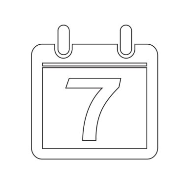 Takvim simgesini illüstrasyon işareti tasarım stili Tarih