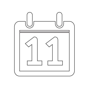 Takvim simgesini illüstrasyon işareti tasarım stili Tarih