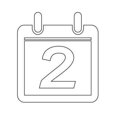 Takvim simgesini illüstrasyon işareti tasarım stili Tarih