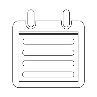 Gün takvim simgesini illüstrasyon işareti stil tasarım