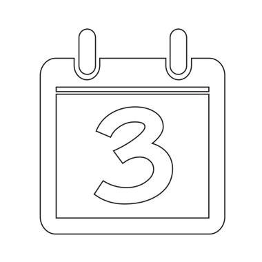 Takvim simgesini illüstrasyon işareti tasarım stili Tarih