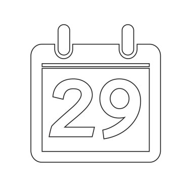 Takvim simgesini illüstrasyon işareti tasarım stili Tarih