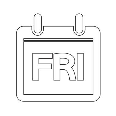 Gün takvim simgesini illüstrasyon işareti stil tasarım