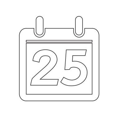 Takvim simgesini illüstrasyon işareti tasarım stili Tarih