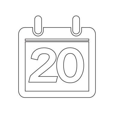 Takvim simgesini illüstrasyon işareti tasarım stili Tarih