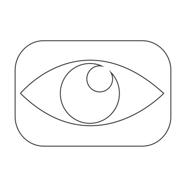 Göz simgesi illüstrasyon işareti stil tasarım