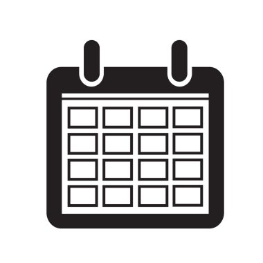 Takvim simgesini illüstrasyon işareti stil tasarım