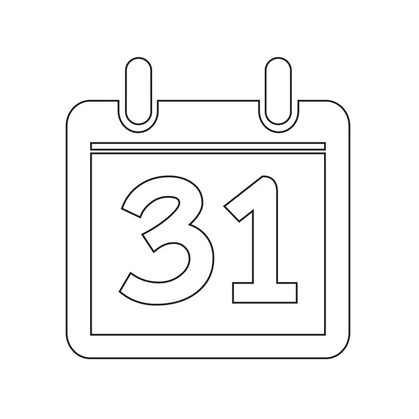 Fecha icono del calendario ilustración signo diseño estilo — Vector de stock