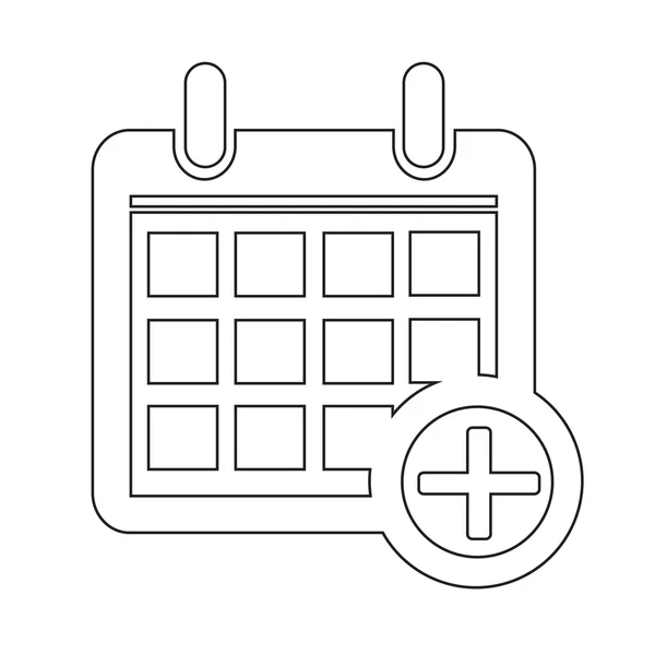Kalender Symbol Illustration Zeichen Design Stil — Stockvektor