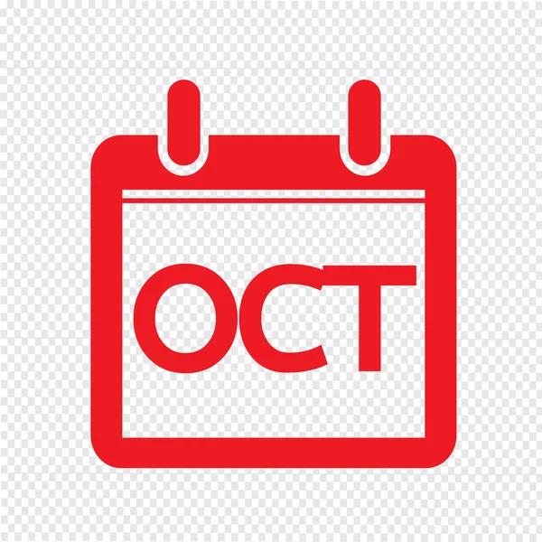 Μήνα απεικόνιση εικονίδιο ημερολογίου σημάδι ύφος σχεδίου — Διανυσματικό Αρχείο