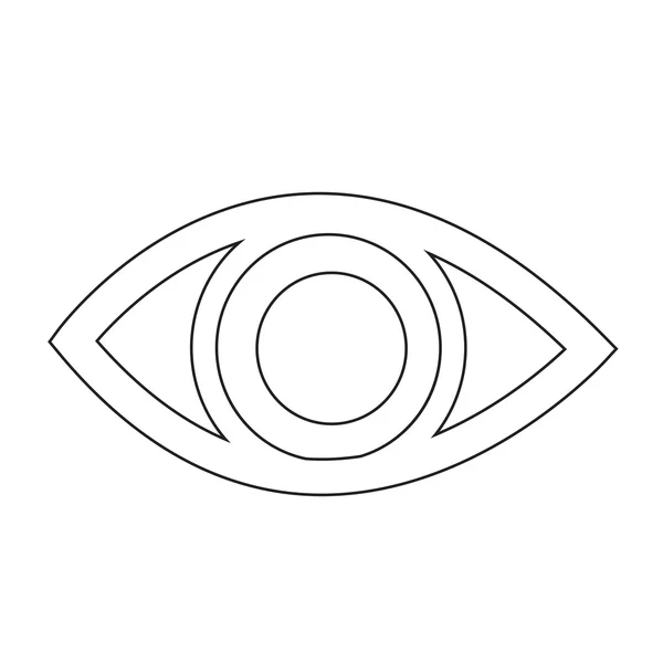 Icône oeil illustration signe design style — Image vectorielle