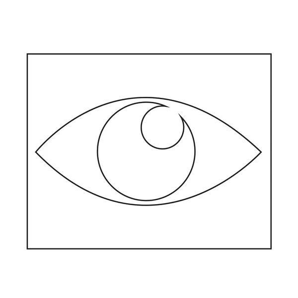 Oko ikona ilustracja znak projekt styl — Wektor stockowy