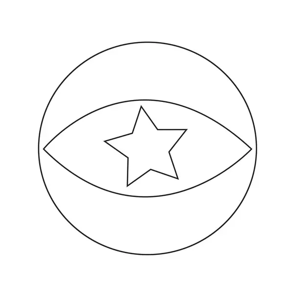 Auge Symbol Illustration Zeichen Design Stil — Stockvektor