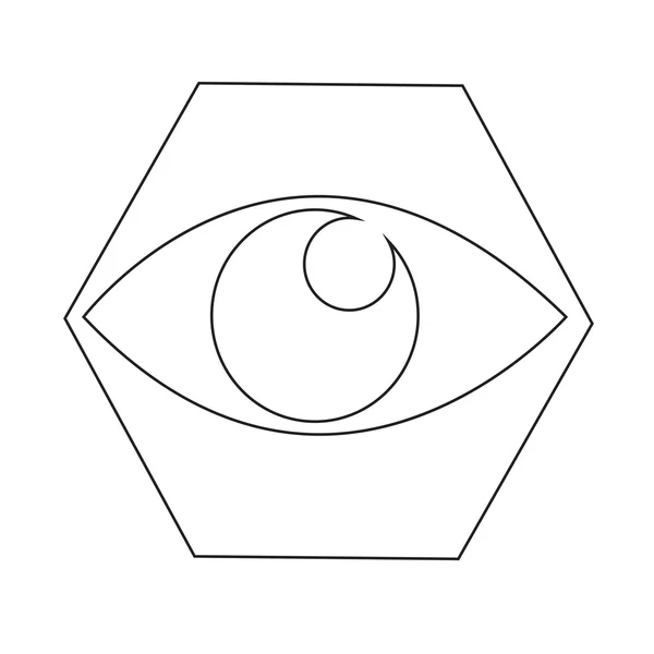 Μάτι εικόνα εικονογράφηση σημάδι σχεδιασμό στυλ — Διανυσματικό Αρχείο