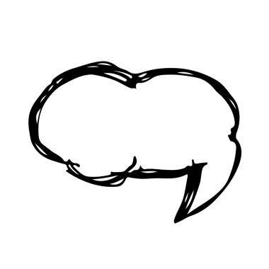 Konuşma balonu el çizilen illüstrasyon simge tasarım