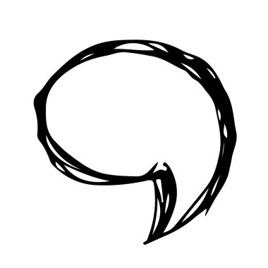 Konuşma balonu el çizilen illüstrasyon simge tasarım