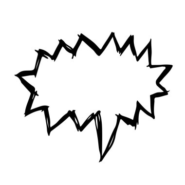 Konuşma balonu el çizilen illüstrasyon simge tasarım