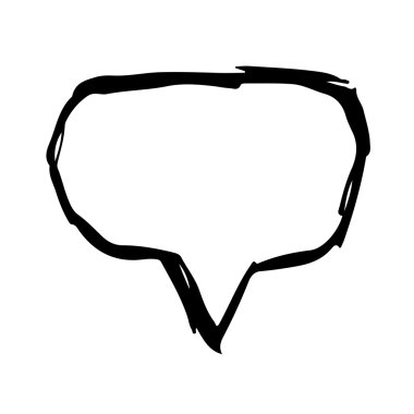 Konuşma balonu el çizilen illüstrasyon simge tasarım