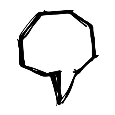 Konuşma balonu el çizilen illüstrasyon simge tasarım