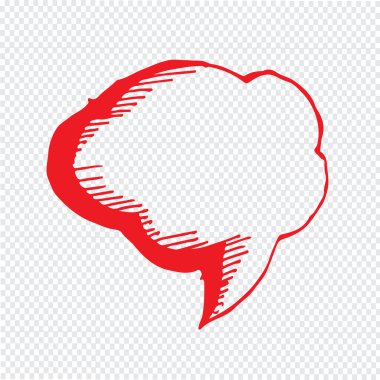 Konuşma balonu el çizilen illüstrasyon simge tasarım