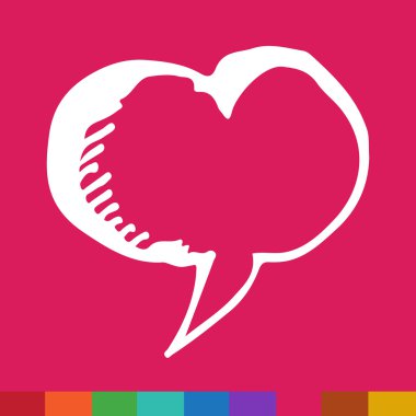 Konuşma balonu el çizilen illüstrasyon simge tasarım