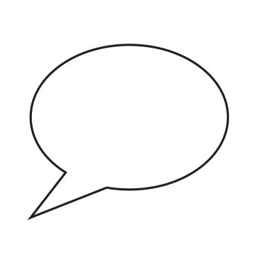 Konuşma balonu simgesinin illüstrasyon simge tasarım