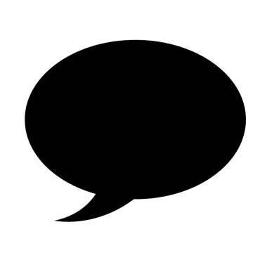 Konuşma balonu simgesinin illüstrasyon simge tasarım