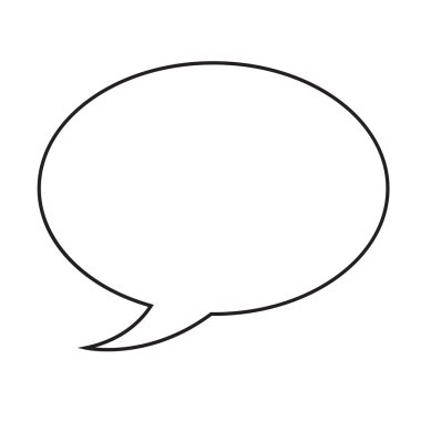 Konuşma balonu simgesinin illüstrasyon simge tasarım