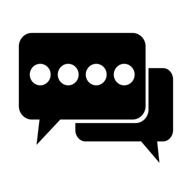 Konuşma balonu simgesinin illüstrasyon simge tasarım