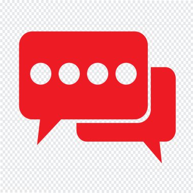 Konuşma balonu simgesinin illüstrasyon simge tasarım