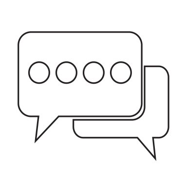 Konuşma balonu simgesinin illüstrasyon simge tasarım