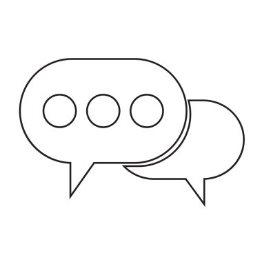 Konuşma balonu simgesinin illüstrasyon simge tasarım