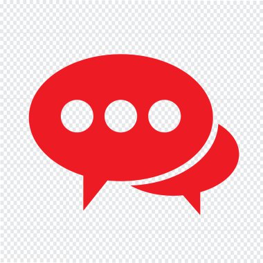 Konuşma balonu simgesinin illüstrasyon simge tasarım