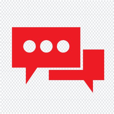 Konuşma balonu simgesinin illüstrasyon simge tasarım