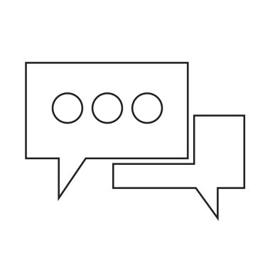 Konuşma balonu simgesinin illüstrasyon simge tasarım