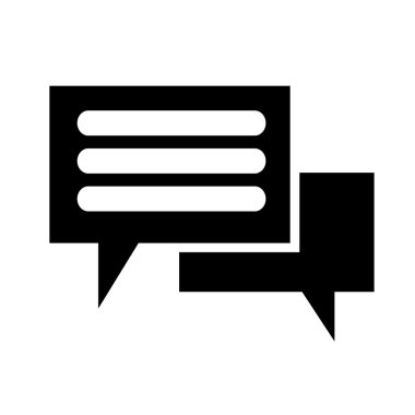 Konuşma balonu simgesinin illüstrasyon simge tasarım