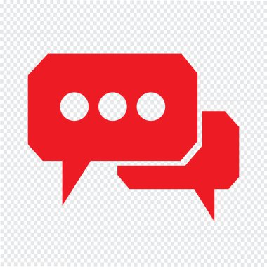 Konuşma balonu simgesinin illüstrasyon simge tasarım