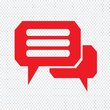 Konuşma balonu simgesinin illüstrasyon simge tasarım