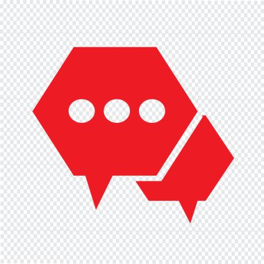 Konuşma balonu simgesinin illüstrasyon simge tasarım