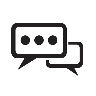 Konuşma balonu simgesinin illüstrasyon simge tasarım