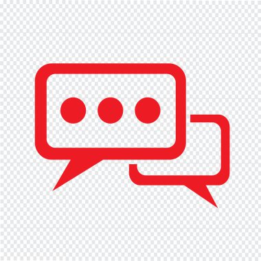 Konuşma balonu simgesinin illüstrasyon simge tasarım