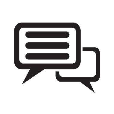 Konuşma balonu simgesinin illüstrasyon simge tasarım