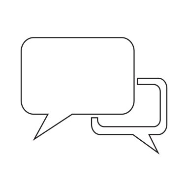 Konuşma balonu simgesinin illüstrasyon simge tasarım